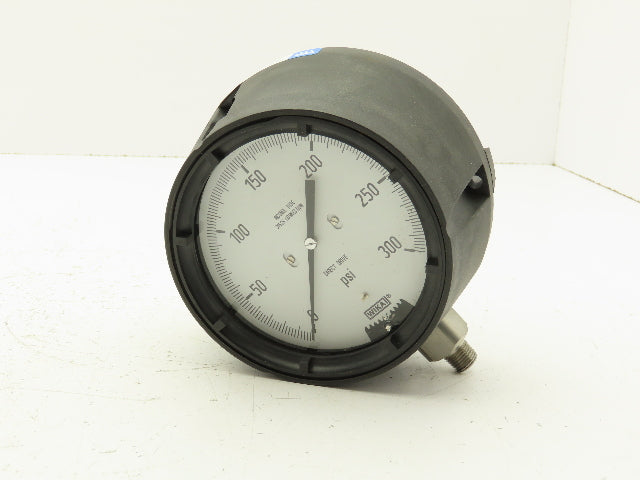 Wika Pressure Gauge Direct Drive 4" Dial 0-300Psi 1/2"NPT Inconel Tube