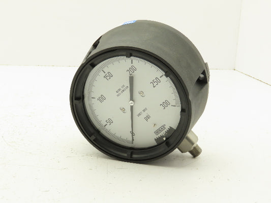 Wika Pressure Gauge Direct Drive 4" Dial 0-300Psi 1/2"NPT Inconel Tube