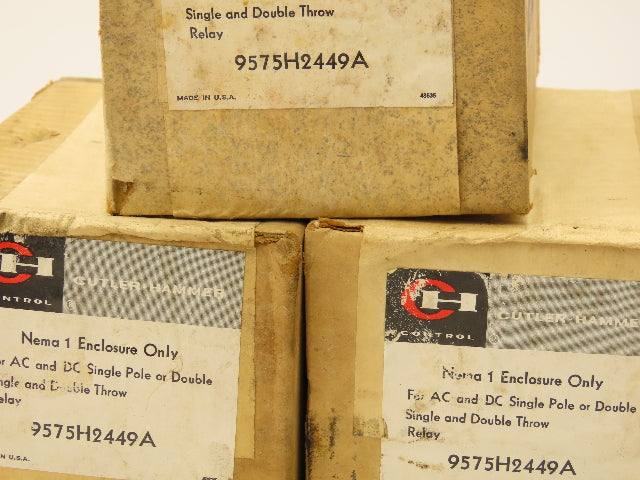 Cutler Hammer 9575H2449A Electrical Relay Enclosure 5x3x3" NEMA 1 Lot of 4