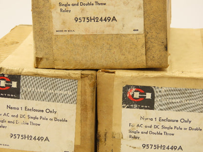 Cutler Hammer 9575H2449A Electrical Relay Enclosure 5x3x3" NEMA 1 Lot of 4