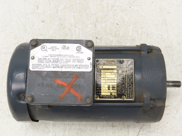 Baldor 35E372Z15 Electric Motor 1/3HP 1725 RPM 3PH 230/460V 56C