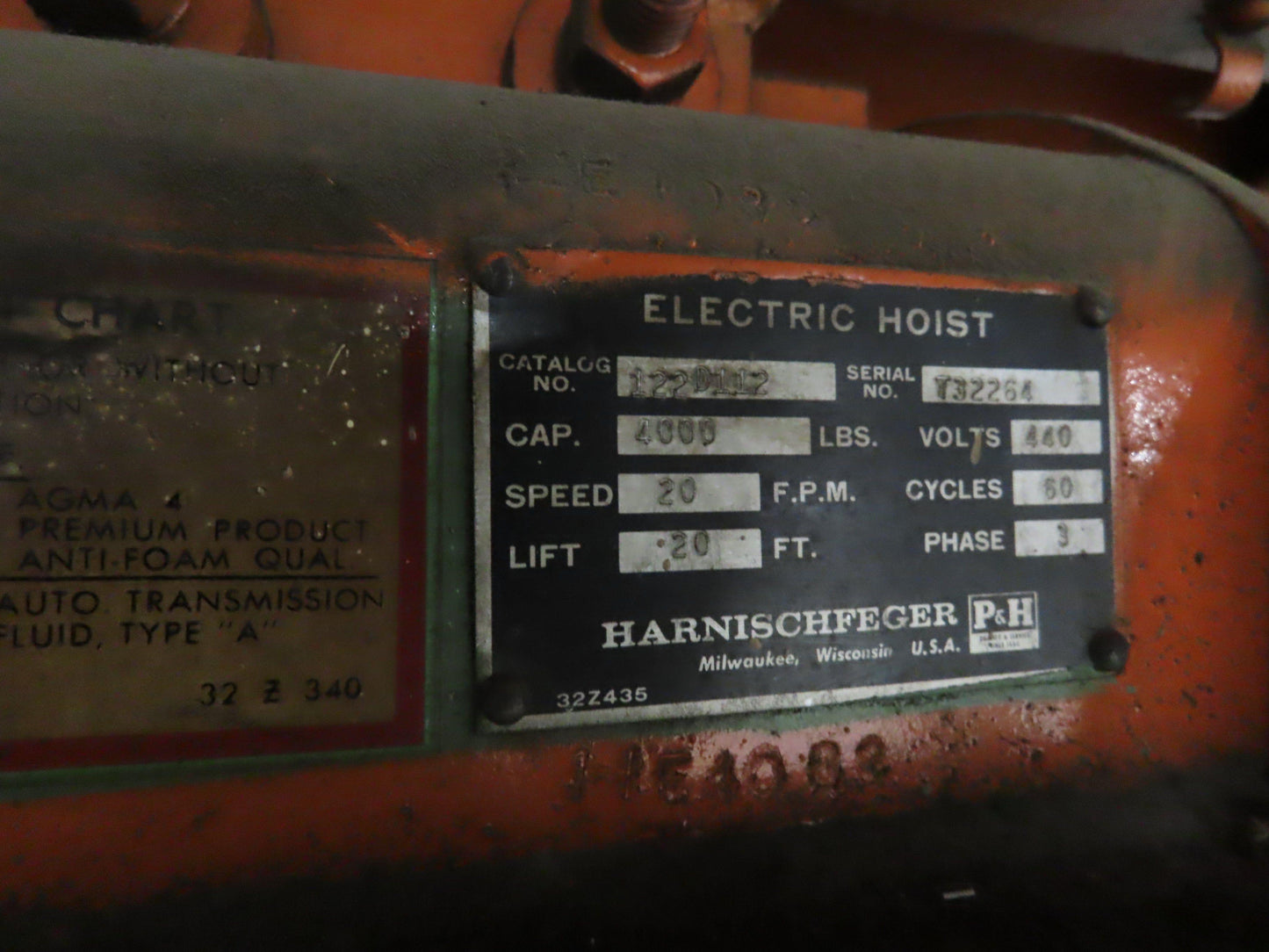 Cleveland Tramrail P&H 2 Ton Single Girder Underhung Bridge Crane 28' 4" Span