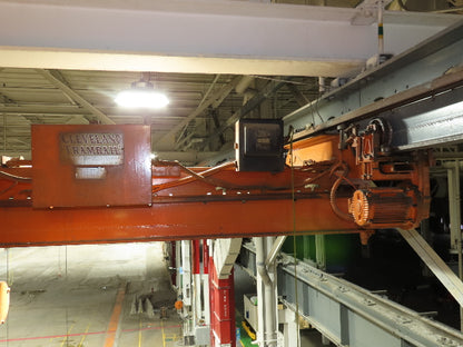 Cleveland Tramrail P&H 1 Ton Single Girder Underhung Bridge Crane 45' 10" Span