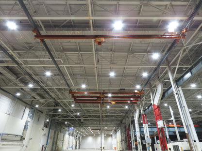 Cleveland Tramrail P&H 1 Ton Single Girder Underhung Bridge Crane 45' 10" Span