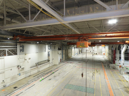 Cleveland Tramrail P&H 1 Ton Single Girder Underhung Bridge Crane 45' 10" Span