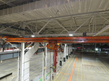 Cleveland Tramrail P&H 1/2 Ton Single Girder Underhung Bridge Crane 45' 10" Span