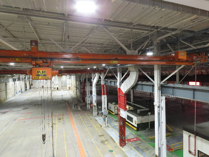 Cleveland Tramrail P&H 1/2 Ton Single Girder Underhung Bridge Crane 45' 10" Span