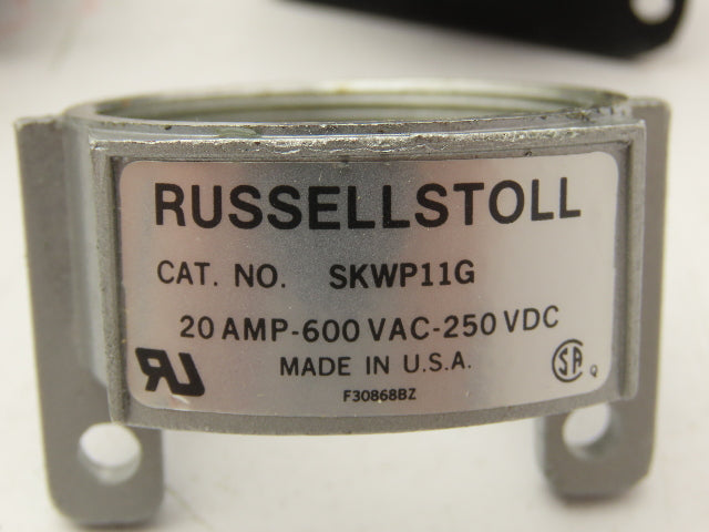 Russellstoll SKWP11G Pin Sleeve Plug 11 Wire 10 Pole Watertight 20A 600VAC