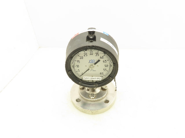 Wika Xsel 23X.34 4.5 Pressure Guage 4-1/2" Dial 0-60Psi w/6" Flanged Diaphragm