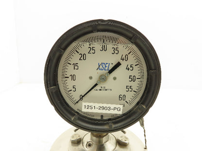 Wika Xsel 23X.34 4.5 Pressure Guage 4-1/2" Dial 0-60Psi w/6" Flanged Diaphragm