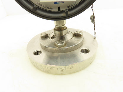 Wika Xsel 23X.34 4.5 Pressure Guage 4-1/2" Dial 0-60Psi w/6" Flanged Diaphragm
