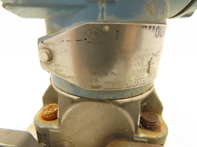 Rosemount 3051CD2A02A1AH2L4I5 Pressure Transmitter 0-250" H20 3626Psi 10.5-55VDC