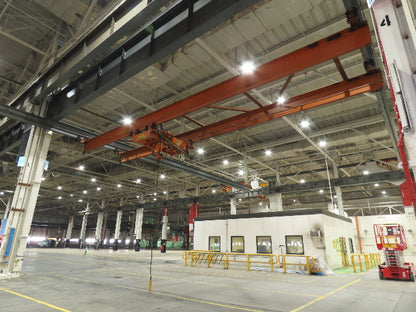 Cleveland Tramrail P&H 7.5 Ton Double Girder Underhung Bridge Crane 45' 10" Span