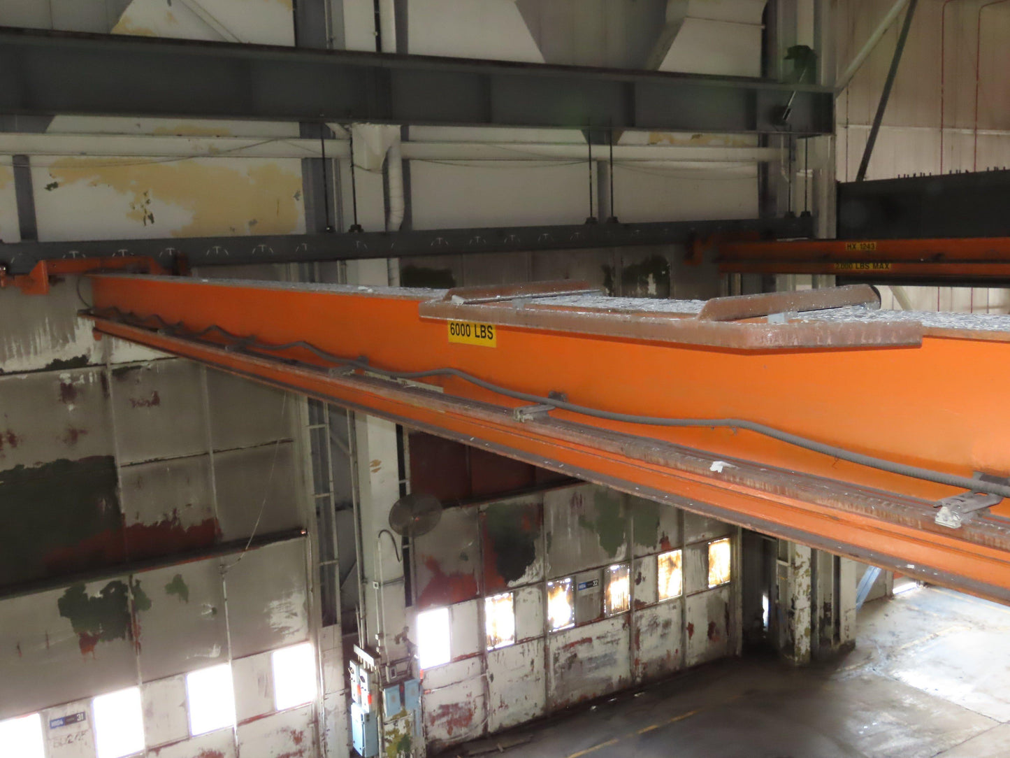 Cleveland Tramrail P&H 3 Ton Single Girder Underhung Bridge Crane 46' Span