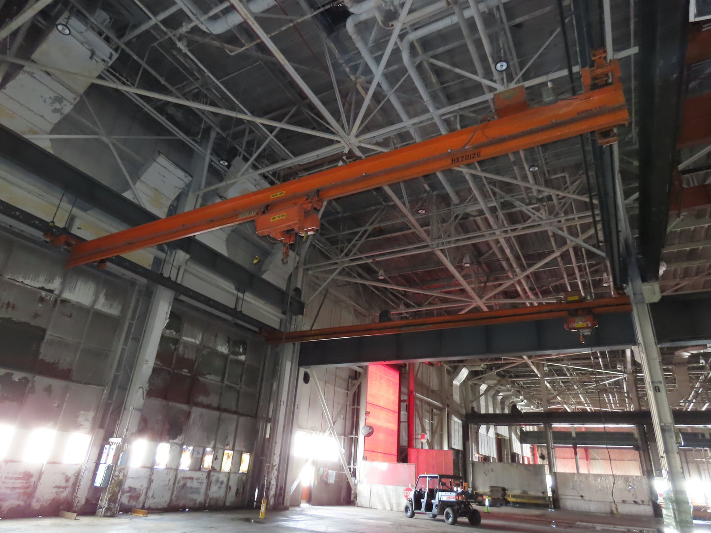 Cleveland Tramrail P&H 3 Ton Single Girder Underhung Bridge Crane 46' Span