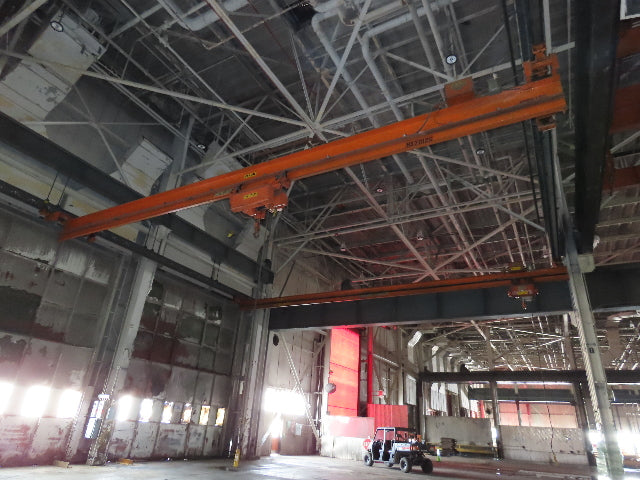 Cleveland Tramrail P&H 3 Ton Single Girder Underhung Bridge Crane 46' Span