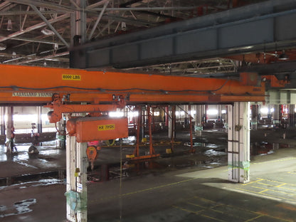 Cleveland Tramrail P&H 3 Ton Single Girder Underhung Bridge Crane 46' Span