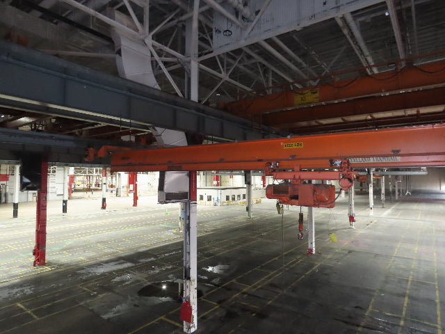 Cleveland Tramrail P&H 3 Ton Single Girder Underhung Bridge Crane 46' Span