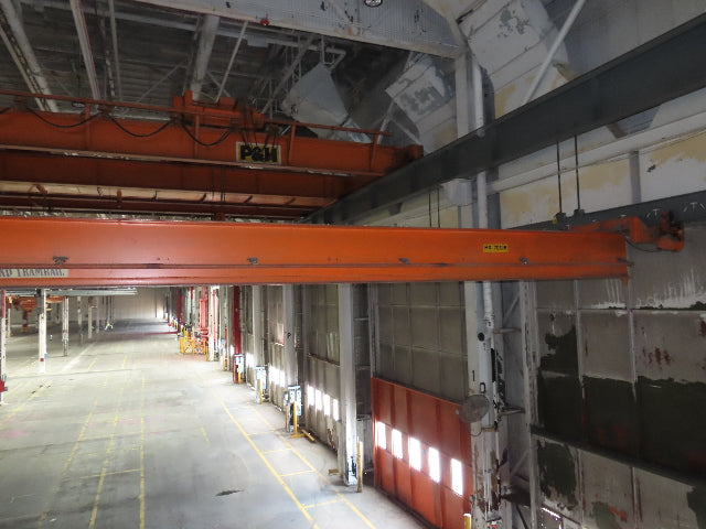 Cleveland Tramrail P&H 3 Ton Single Girder Underhung Bridge Crane 46' Span