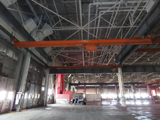 Cleveland Tramrail P&H 3 Ton Single Girder Underhung Bridge Crane 46' Span