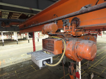 Cleveland Tramrail P&H 1 Ton Single Girder Underhung Bridge Crane 46' Span