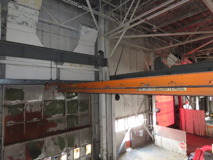 Cleveland Tramrail P&H 1 Ton Single Girder Underhung Bridge Crane 46' Span
