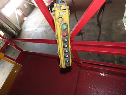 Cleveland Tramrail P&H 1 Ton Single Girder Underhung Bridge Crane 46' Span