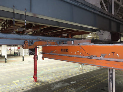 Cleveland Tramrail P&H 1 Ton Single Girder Underhung Bridge Crane 46' Span