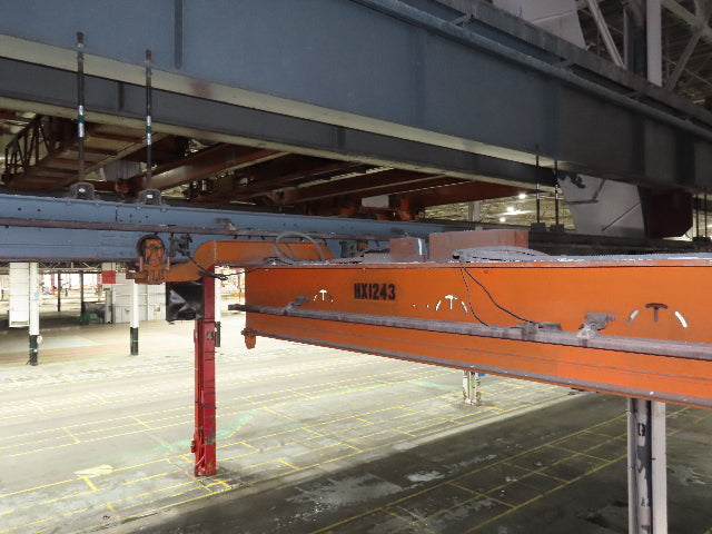 Cleveland Tramrail P&H 1 Ton Single Girder Underhung Bridge Crane 46' Span