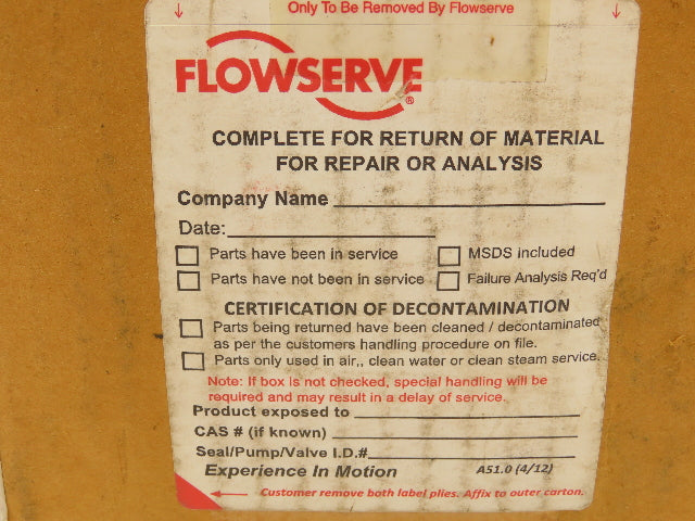 Flow Serve 4560173 Pump Shaft Seal 1.875" Dura Seal Rebuilt