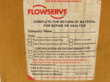 Flow Serve 4560173 Pump Shaft Seal 1.875" Dura Seal Rebuilt