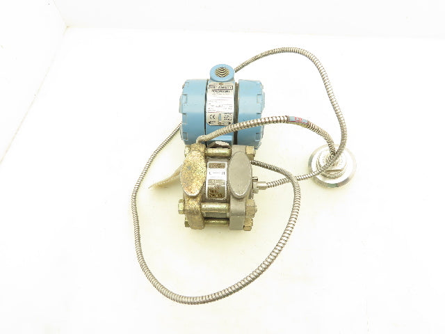 Rosemount 1151 Smart Pressure Transmitter w/Temp Sensor 750"H2O 45VDC 1/2"NPT