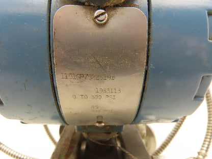 Rosemount 1151 Smart Pressure Transmitter w/Temp Sensor 0-300Psi 45VDC 1/2"NPT