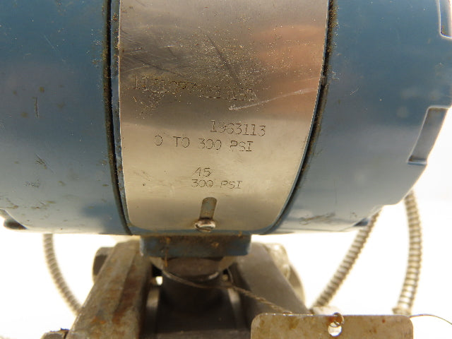 Rosemount 1151 Smart Pressure Transmitter w/Temp Sensor 0-300Psi 45VDC 1/2"NPT