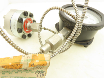 US Gauge 43257 Solfrunt Pressure Gauge w/Temp Sensor And Diaphragm 0-3500 5"Face