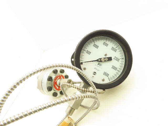 US Gauge 43257 Solfrunt Pressure Gauge w/Temp Sensor And Diaphragm 0-3500 5"Face
