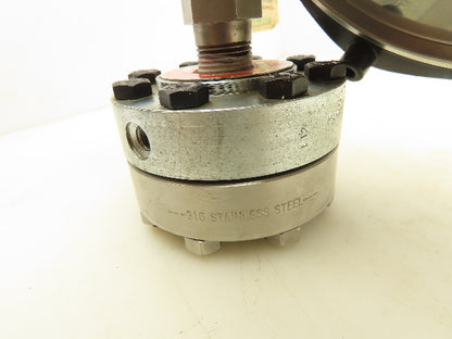 US Gauge 43257 Solfrunt Pressure Gauge w/Temp Sensor And Diaphragm 0-3500 5"Face