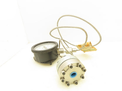 US Gauge 43257 Solfrunt Pressure Gauge w/Temp Sensor And Diaphragm 0-3500 5"Face