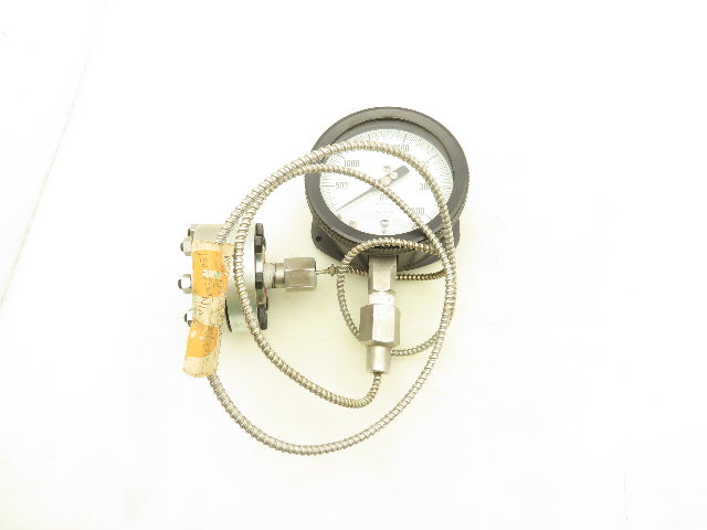 US Gauge 43257 Solfrunt Pressure Gauge w/Temp Sensor And Diaphragm 0-3500 5"Face