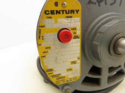 Century Stearns SP Electric Motor 1/4HP 1725 RPM 115V 1PH F48Y H44 Brake