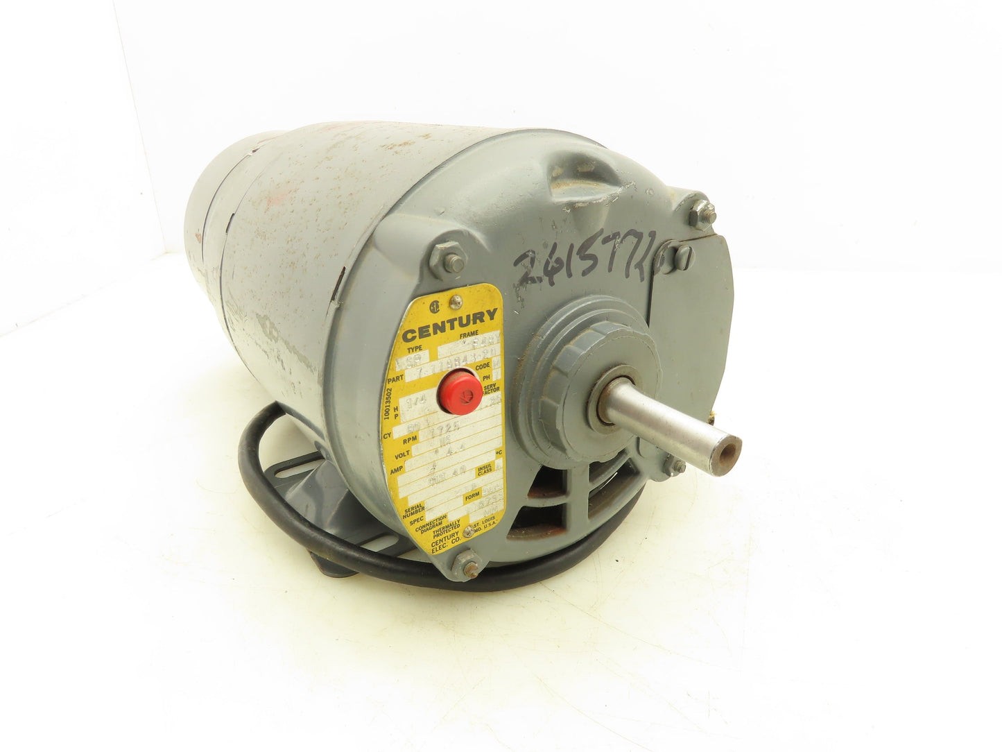 Century Stearns SP Electric Motor 1/4HP 1725 RPM 115V 1PH F48Y H44 Brake