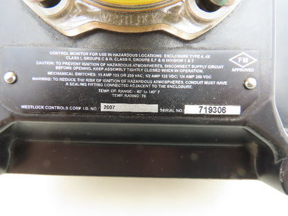 Westlock 2007 Beacon Valve position Monitor Type 4X 250VDC 15A 3/4"NPT