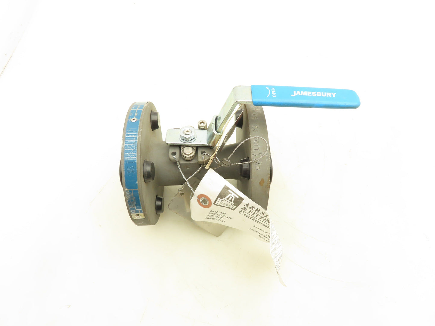 Jamesbury 730S 2-Way Ball Valve 3/4" Flanged 300# 740Psi Chlorine Pamphlet 6