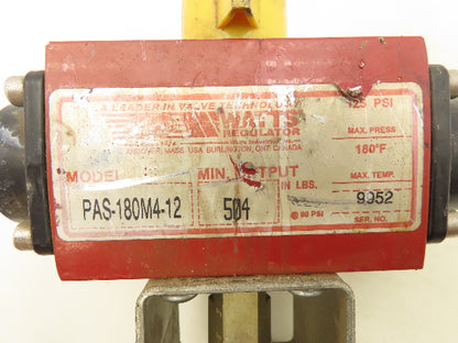 Watts PAS-180M4-12 Regulator 125Psi 504"Lbs Output 180°F 1/2" NPT
