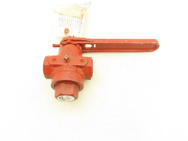 Homestead FIG601 Cast Iron Body Plug Valve 200Psi 3/4" Npt.