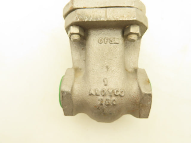 Aloyco CF3M Gate Valve 150 Psi 1"NPT Stainless Steel