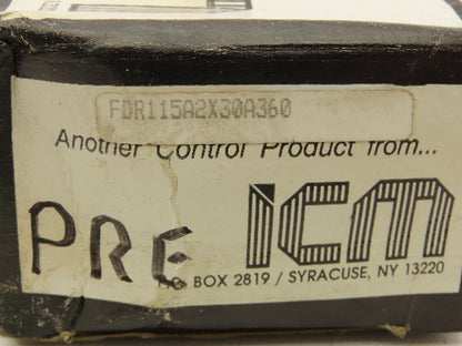 ICM FDR115A2X30A360 Timer Relay Time Delay 10 Amp 8 Pin Round Base