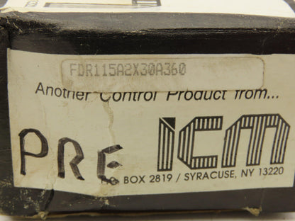 ICM FDR115A2X30A360 Timer Relay Time Delay 10 Amp 8 Pin Round Base