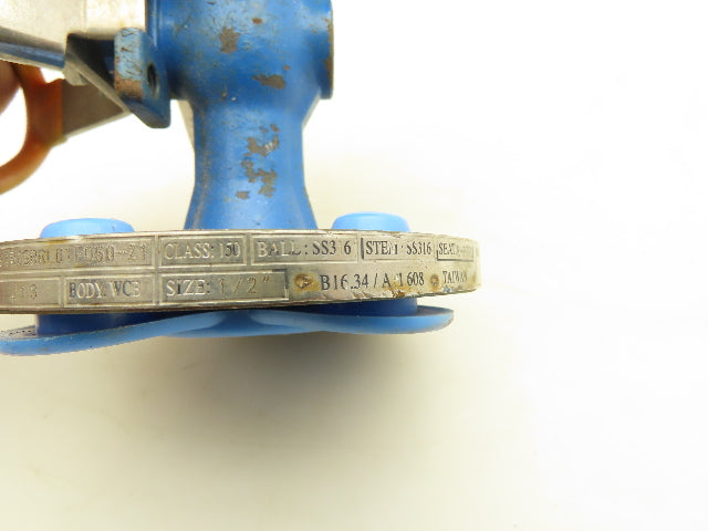 Quadrant F1RCSRRL01F050-Z1 2-Way Manual Steel Flanged Ball Valve 285Psi 1/2" 150