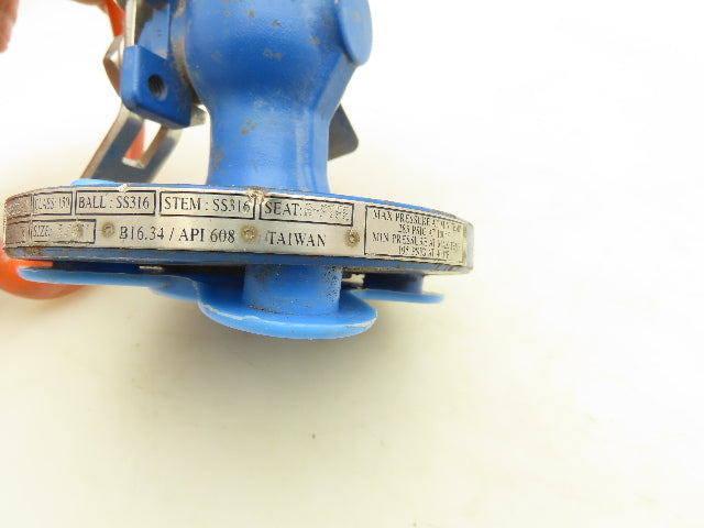 Quadrant F1RCSRRL01F075-Z1 2-Way Ball Valve 3/4"Flanged 150# 285Psi@ 400°F WCB